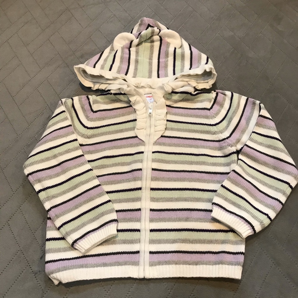 NWT Gymboree striped hoodie sweater Sz 5T